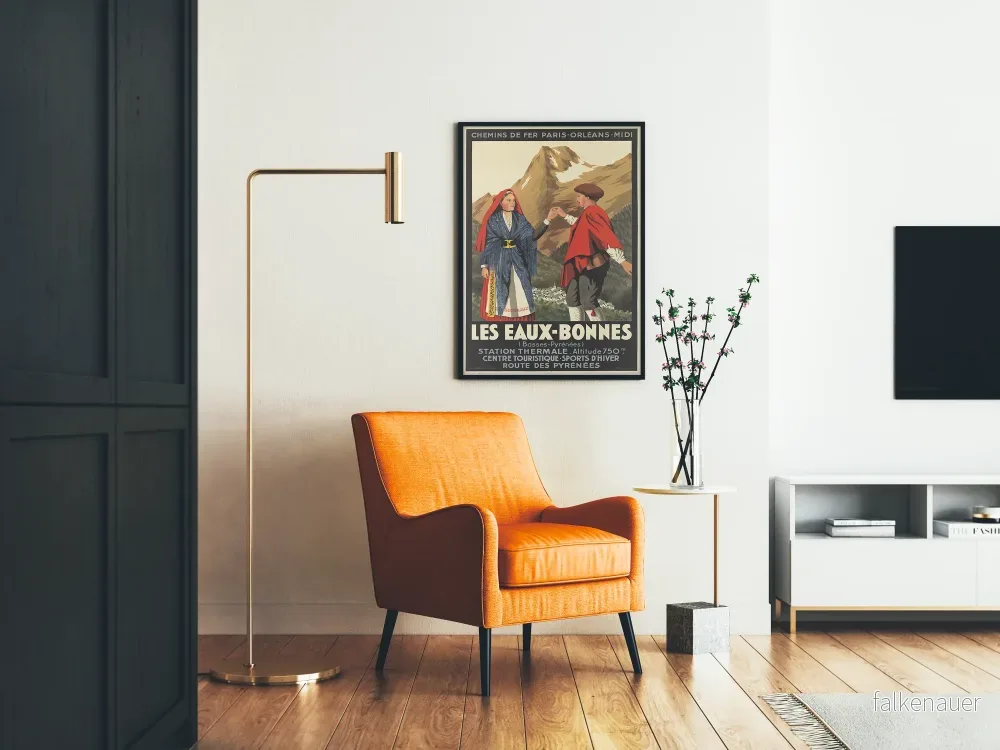 Vintageposter Les Eaux-Bonnes Termiska stationen Pyrenéerna - Bild 2
