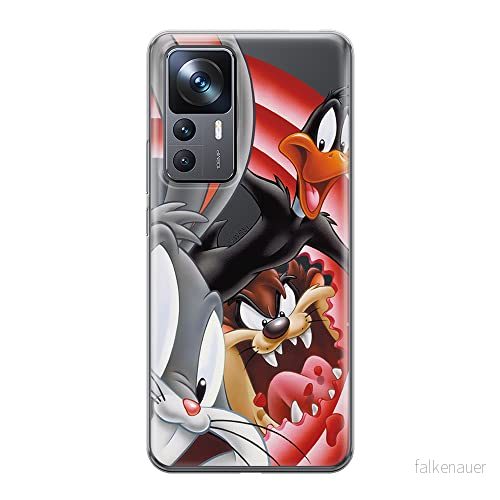ERT GROUP mobiltelefonfodral för Xiaomi 12T/12T pro/K50 Ultra originalt och officiellt licensierat Looney Tunes mönster 006 optimalt anpassad till formen på mobiltelefonen, gedeeltelijk transparant 5905511569563