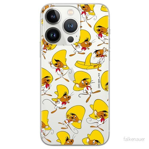 ERT GROUP mobiltelefonfodral för Iphone 13 PRO MAX originalt och officiellt licensierat Looney Tunes mönster Speedy Gonzales 001 anpassad till formen på mobiltelefonen, gedeeltelijk transparant 5905511647056
