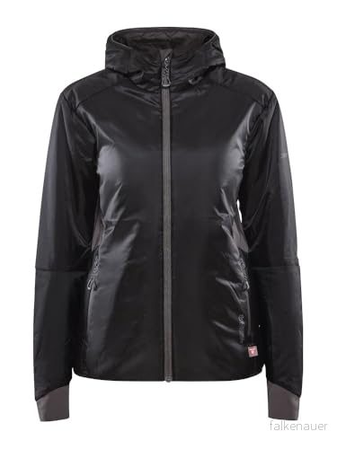 Craft ADV EXPLORE LIGHTWEIGHT Lätt jacka för kvinnor S Svart Packbar utomhusjacka PrimaLoft isolering 2 fickor med dragkedja huva stretchinsatser vandringsjacka 7318573980845