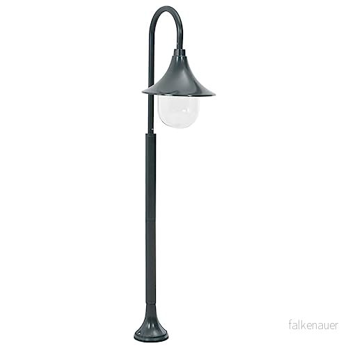 Lyktstolpe för trädgård E27 120 cm aluminium mörkgrön 8718475610595
