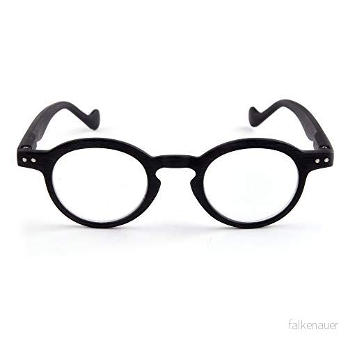 Contacta, Woody läsglasögon för män och kvinnor, trendglasögon med textur träeffekt, ram flexstänger, förpackning glasögonpåse 24 g 8054529512140