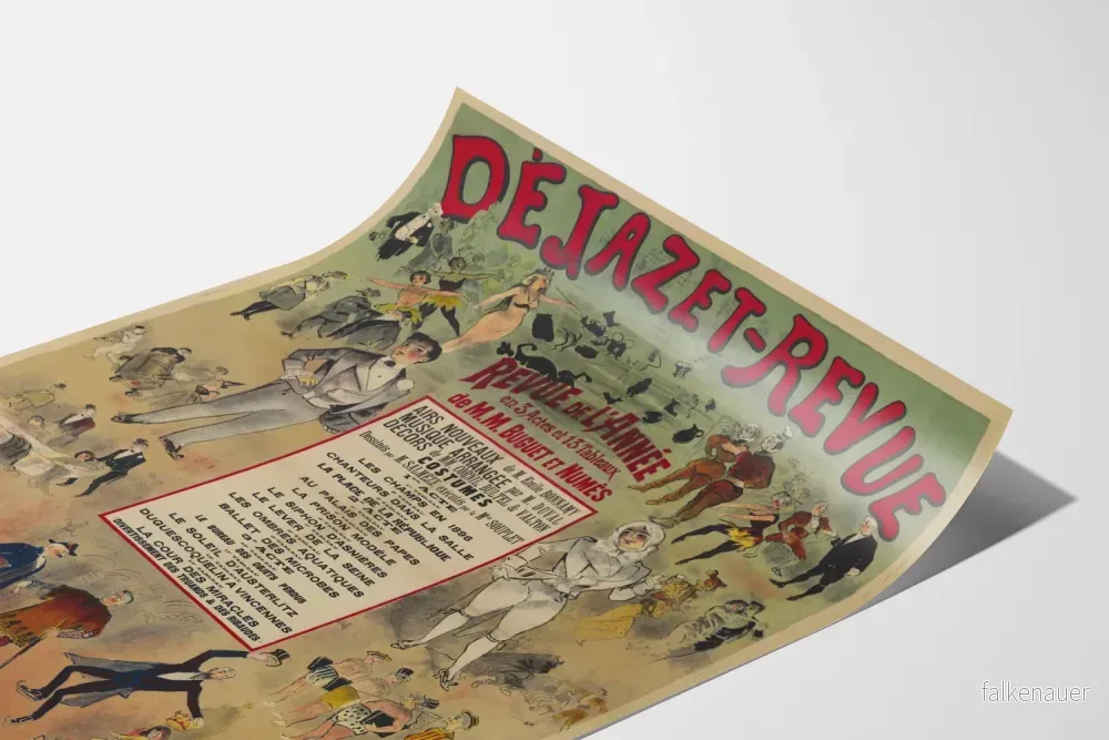 Vintageaffisch teater Déjazet Årsrevyn 1896 - Bild 3