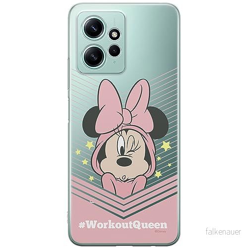 ERT GROUP mobiltelefonfodral för Xiaomi REDMI NOTE 12 4G originalt och officiellt licensierat Disney mönster Minnie 053 optimalt anpassad till formen på mobiltelefonen, gedeeltelijk transparant 5905511937584