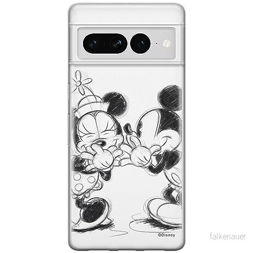ERT GROUP mobiltelefonfodral för Google PIXEL 7 PRO originalt och officiellt licensierat Disney mönster Mickey & Minnie 010 anpassad till formen på mobiltelefonen, fodral tillverkad av TPU plast 5905795162627