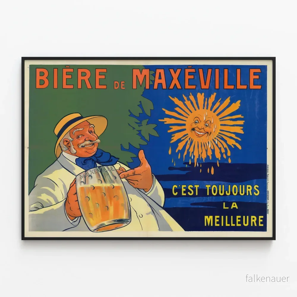 Vintageposter för Maxéville öl - Retro väggdekoration