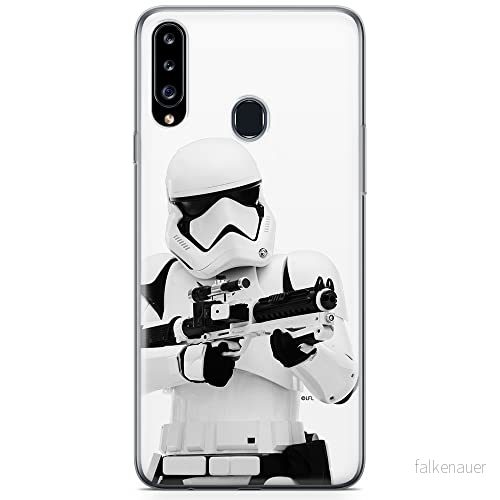ERT GROUP mobiltelefonfodral för Samsung A20S originalt och officiellt licensierat Star Wars mönster Stormtrooper 007 optimalt anpassad till formen på mobiltelefonen, gedeeltelijk transparant 5904805443794