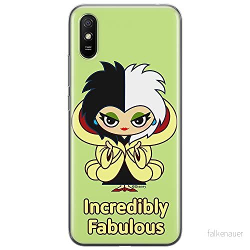ERT GROUP mobiltelefonfodral för Xiaomi REDMI 9A originalt och officiellt licensierat Disney mönster Cruella 006 optimalt anpassad till formen på mobiltelefonen, fodral tillverkad av TPU plast 5905131489630