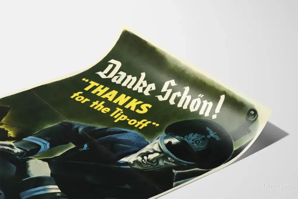 Vintage propagandaposter från Tysklands 'Danke Schön - Tack för tipset' - Bild 3