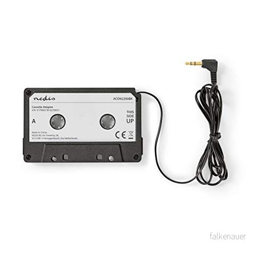 Nedis bil ljud Aux kassett adapter 3.5 mm Kabellängd: 1.00 m Svart 5412810309115