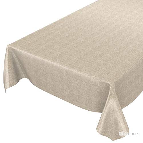 ANRO vaxduk bordsduk beige linneutseende 100 x 140 cm 4059064216861
