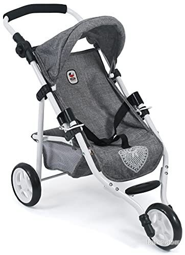Bayer Chic 2000 Dockvagn Lola, joggingvagn, dockvagn, jeans grå, 70 x 33 62 cm 4066285612761