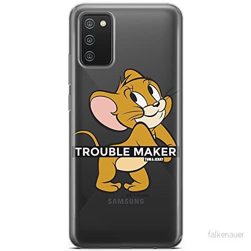 ERT GROUP mobiltelefonfodral för Samsung A02S originalt och officiellt licensierat Tom and Jerry mönster 012 optimalt anpassad till formen på mobiltelefonen, gedeeltelijk transparant 5904805272622