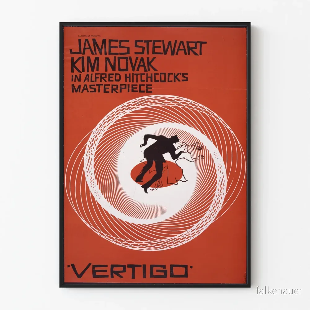 Filmposter Vertigo av Alfred Hitchcock Filmposter Vertigo av Alfred Hitchcock