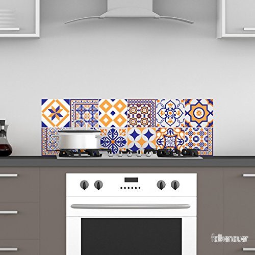 Ambiance Live col RV 0299_20 x 20 cm självhäftande klistermärken kakel, vinyl, vintage blå och orange, 5415231240968 Ambiance Live col RV 0299_20 x 20 cm självhäftande klistermärken kakel, vinyl, vintage blå och orange, 5415231240968