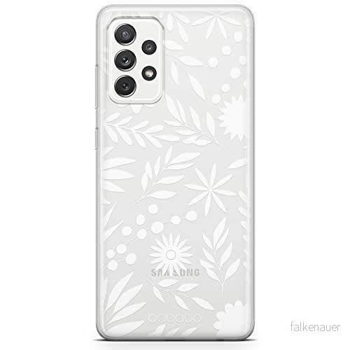 ERT GROUP mobiltelefonfodral för Samsung A53 5G originalt och officiellt licensierat Babaco mönster Flowers 023 Vit optimalt anpassad till formen på mobiltelefonen, gedeeltelijk transparant 5904805807329