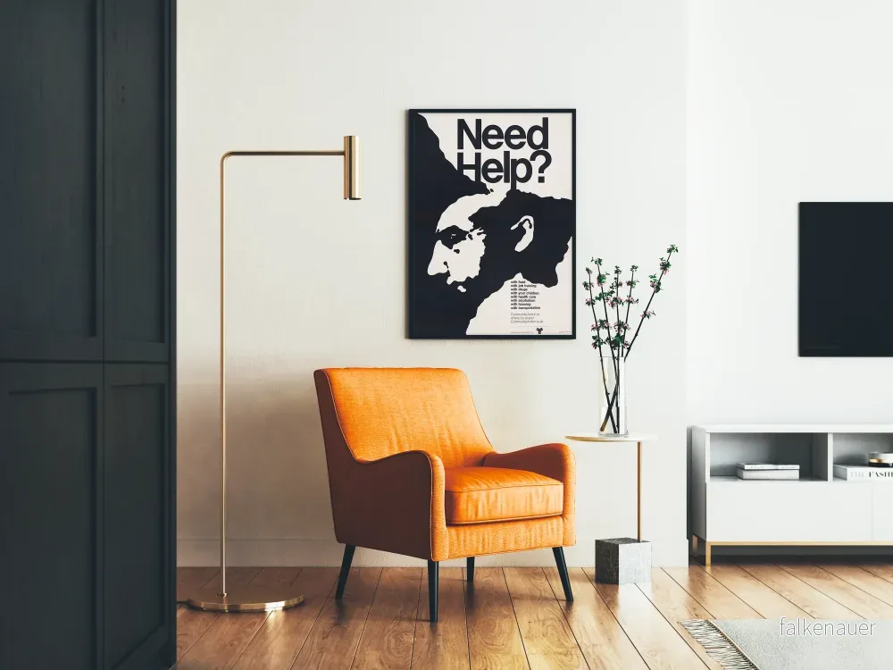 Poster Behöver du hjälp? - Engagerad väggdekoration för samhällsengagemang - Bild 2