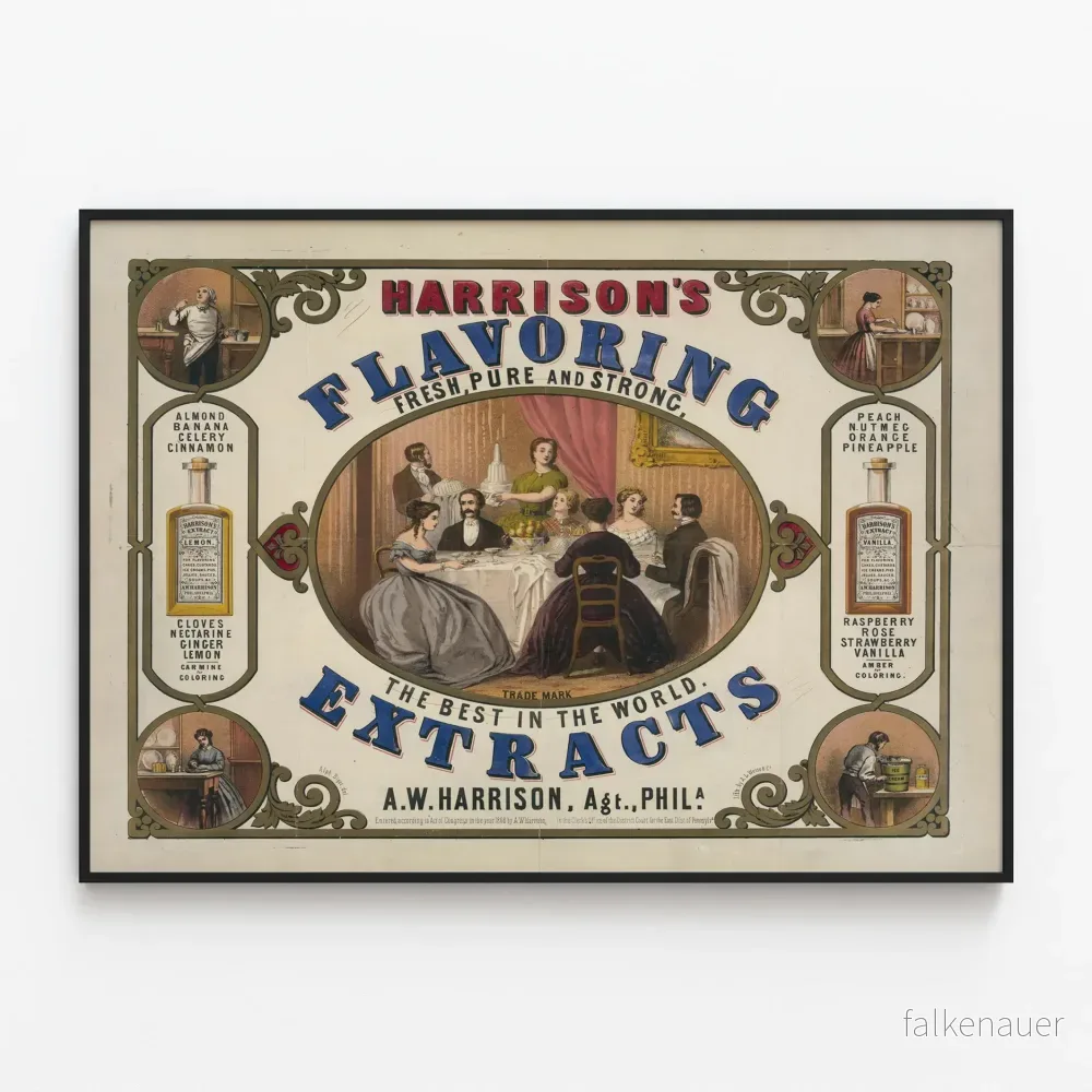 Vintageposter Harrison's Flavoring Extracts Philadelphia
