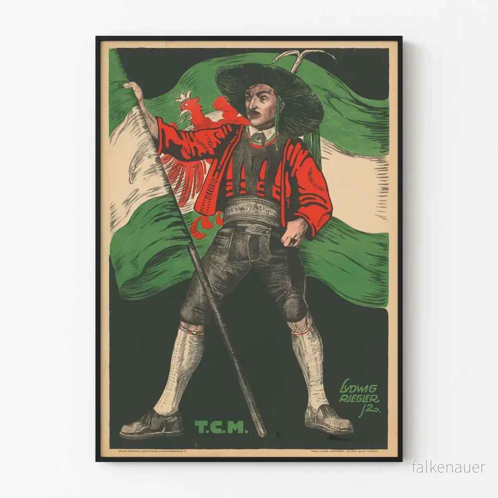 Vintageposter Tiroler Club München dekorativ