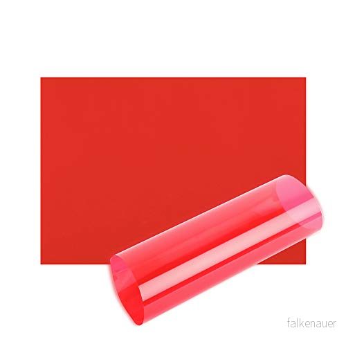 Acetatark A4 OHP ark färgacetat klar film plast ljusfilter gel läshjälp tjock 100 mikron (A4 storlek röd 10 ark) 5055941930676