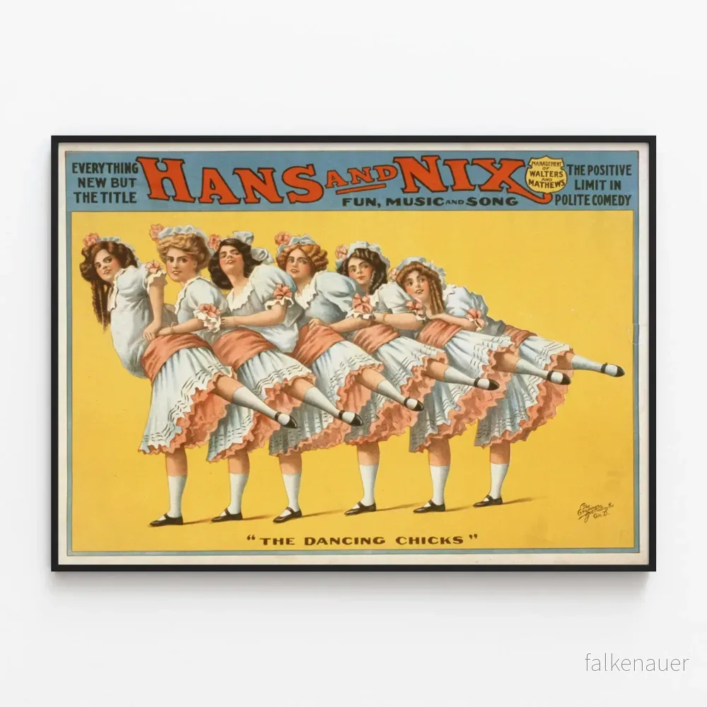 Vintageposter Hans and Nix - The Dancing Chicks