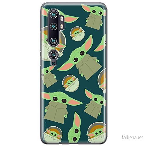 ERT GROUP mobiltelefonfodral för Xiaomi MI NOTE 10 / PRO originalt och officiellt licensierat Star Wars mönster Baby Yoda 006, fodral tillverkad av TPU plast 5904805581427