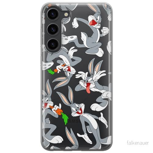 ERT GROUP mobiltelefonfodral för Samsung S23 PLUS originalt och officiellt licensierat Looney Tunes mönster Bugs 013 optimalt anpassad till formen på mobiltelefonen, gedeeltelijk transparant 5905511656713