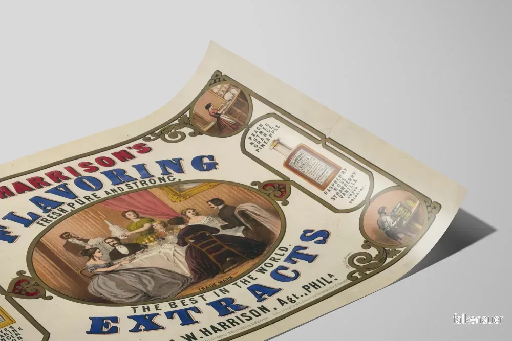 Vintageposter Harrison's Flavoring Extracts Philadelphia - Bild 2