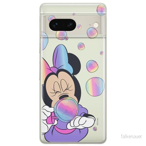 ERT GROUP mobiltelefonfodral för Google PIXEL 7 originalt och officiellt licensierat Disney mönster Minnie 052 optimalt anpassad till formen på mobiltelefonen, gedeeltelijk transparant 5905795140861