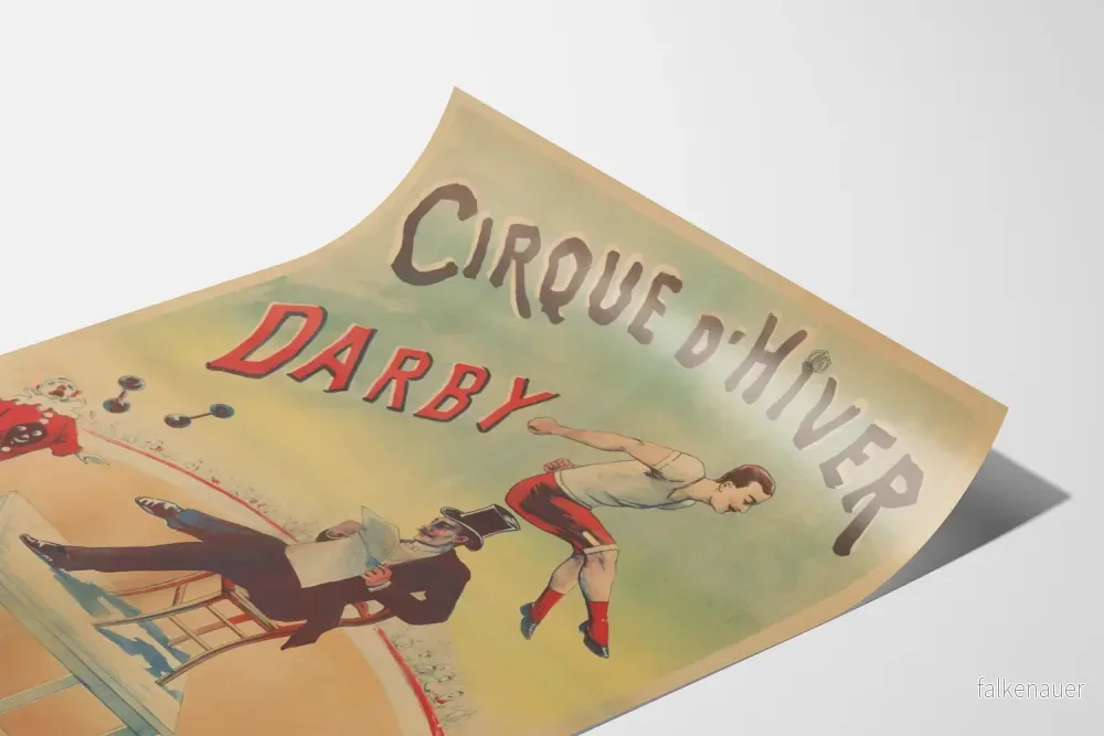 Vintageposter Cirque d'Hiver Darby väggdekoration - Bild 3
