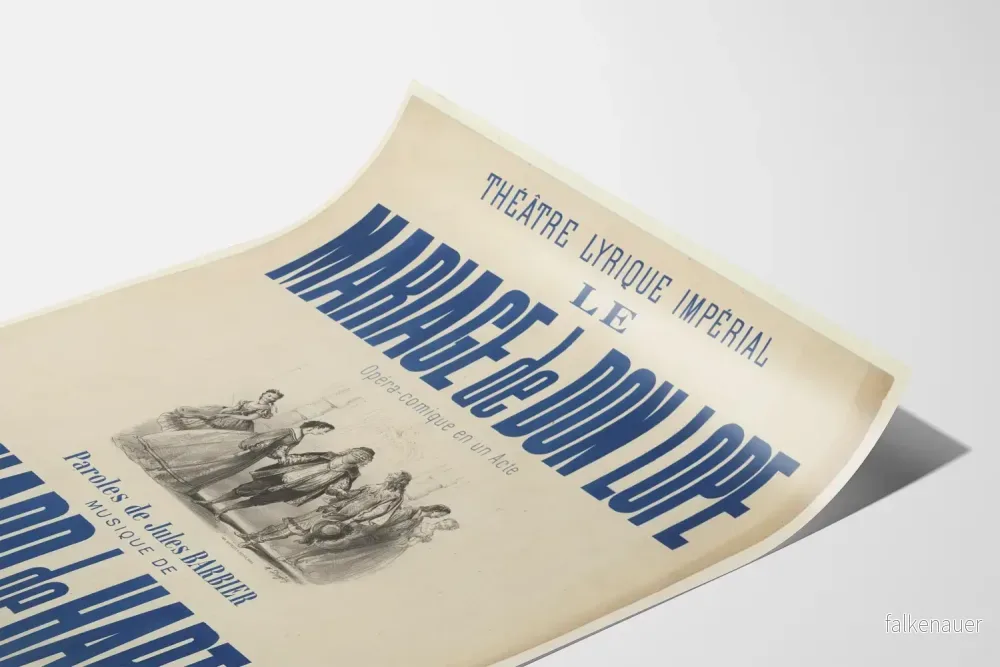 Vintageaffisch Théâtre Lyrique - Don Lope's bröllop - Bild 3