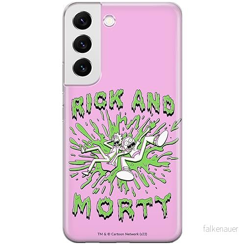 ERT GROUP mobiltelefonfodral för Samsung S22 originalt och officiellt licensierat Rick and Morty mönster & 024 anpassad till formen på mobiltelefonen, fodral tillverkad av TPU plast 5905511150907