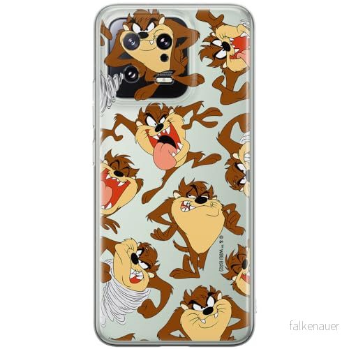ERT GROUP mobiltelefonfodral för Xiaomi 13 originalt och officiellt licensierat Looney Tunes mönster Tasmanian 005 optimalt anpassad till formen på mobiltelefonen, gedeeltelijk transparant 5905511910303