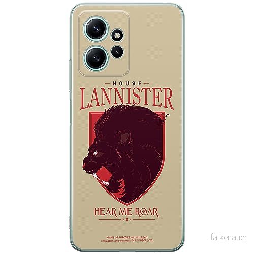 ERT GROUP mobiltelefonfodral för Xiaomi REDMI NOTE 12 4G originalt och officiellt licensierat Game of Thrones mönster 008 anpassad till formen på mobiltelefonen, fodral tillverkad av TPU plast 5905511942526
