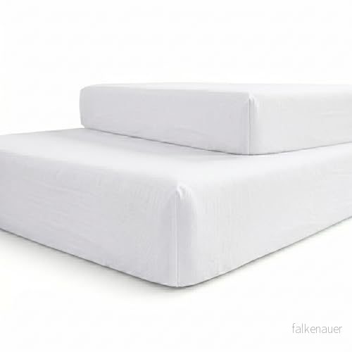 Babyline Lot 2 100% bomull nedläggning. Justerbar med gummi. (Vit, spjälsäng 70 x 140). 8435439730082