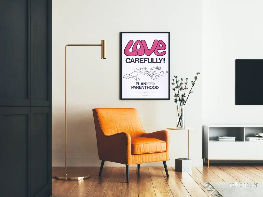 Poster Love Carefully - Väggdekoration Familjeplanering - Bild 2
