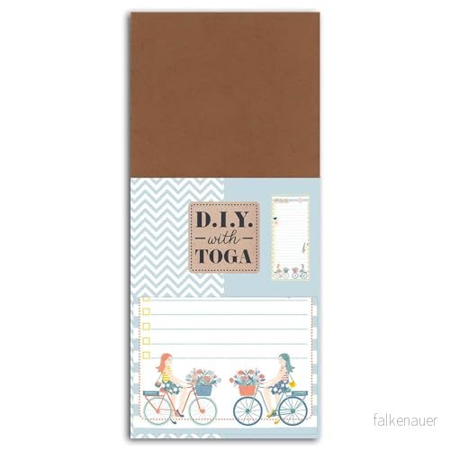 D.I.Y med tagga, anteckningsblock, kraftpapper, 8 x 18,5 cm, papper, flera färger, inte tillämpligt 3661847047886