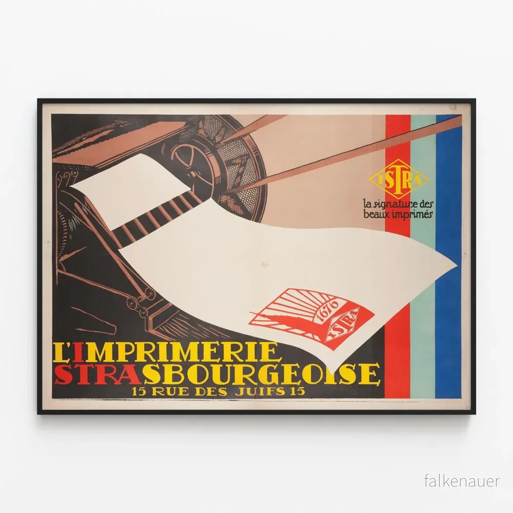 Vintageposter från Strasbourg Tryckeri – väggdekoration Vintageposter från Strasbourg Tryckeri – väggdekoration
