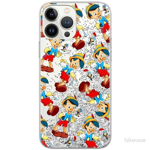 ERT GROUP mobiltelefonfodral för Apple Iphone 14 originalt och officiellt licensierat Disney mönster Pinocchio 002 optimalt anpassad till formen på mobiltelefonen, med glitter overflow effekt 5905511604172