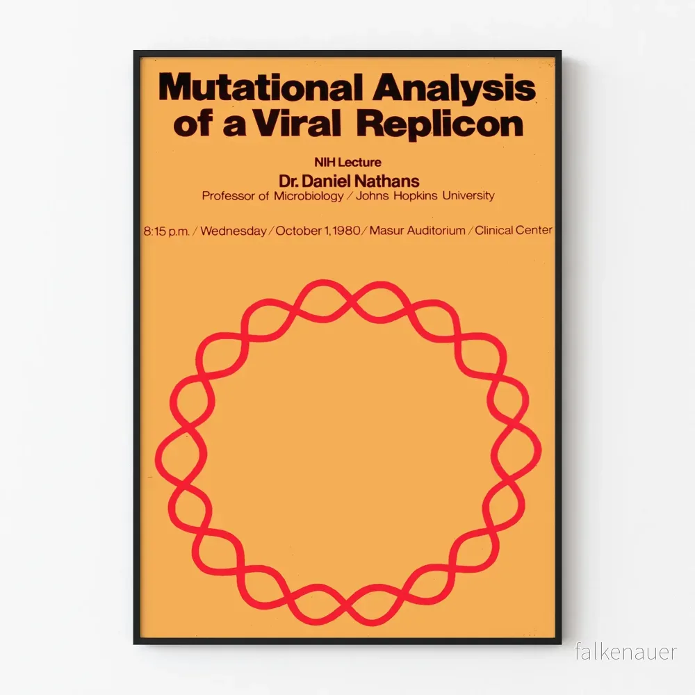 Poster för mutationell analys av en viralt replikon - Vetenskaplig väggdekoration