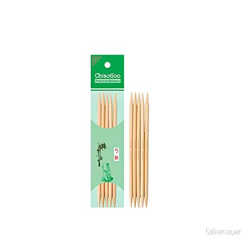 ChiaoGoo Natural (15 cm, 6,00 mm) dubbelspetsad bambunål 1 enhet 812208020830