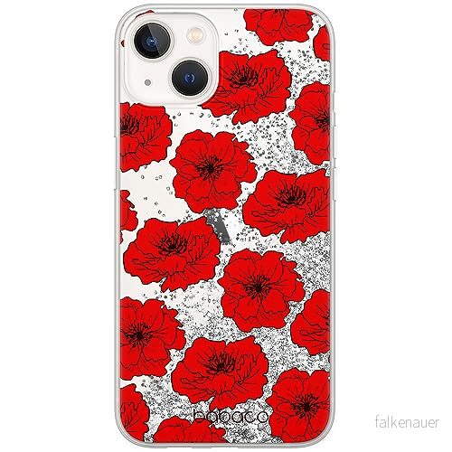 ERT GROUP mobiltelefonfodral för Apple Iphone 13 MINI originalt och officiellt licensierat Babaco mönster Flowers 018 optimalt anpassad till formen på mobiltelefonen, med glitter overflow effekt 5905131122940