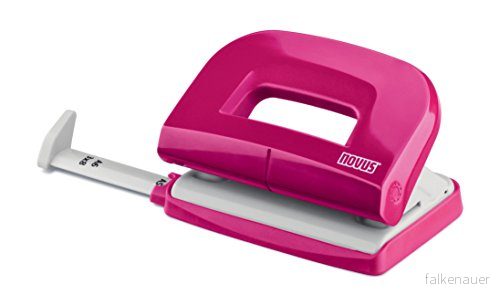 Novus E 210 Fresh hål (10 ark hålprestanda, med anslagskena, för hushåll och hemmakontor) rosa glänsande 4009729057865