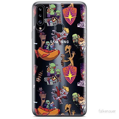 ERT GROUP mobiltelefonfodral för Samsung A20S originalt och officiellt licensierat Marvel mönster Guardians of the Galaxy 007 optimalt anpassad till formen på mobiltelefonen, gedeeltelijk transparant 5904805437380