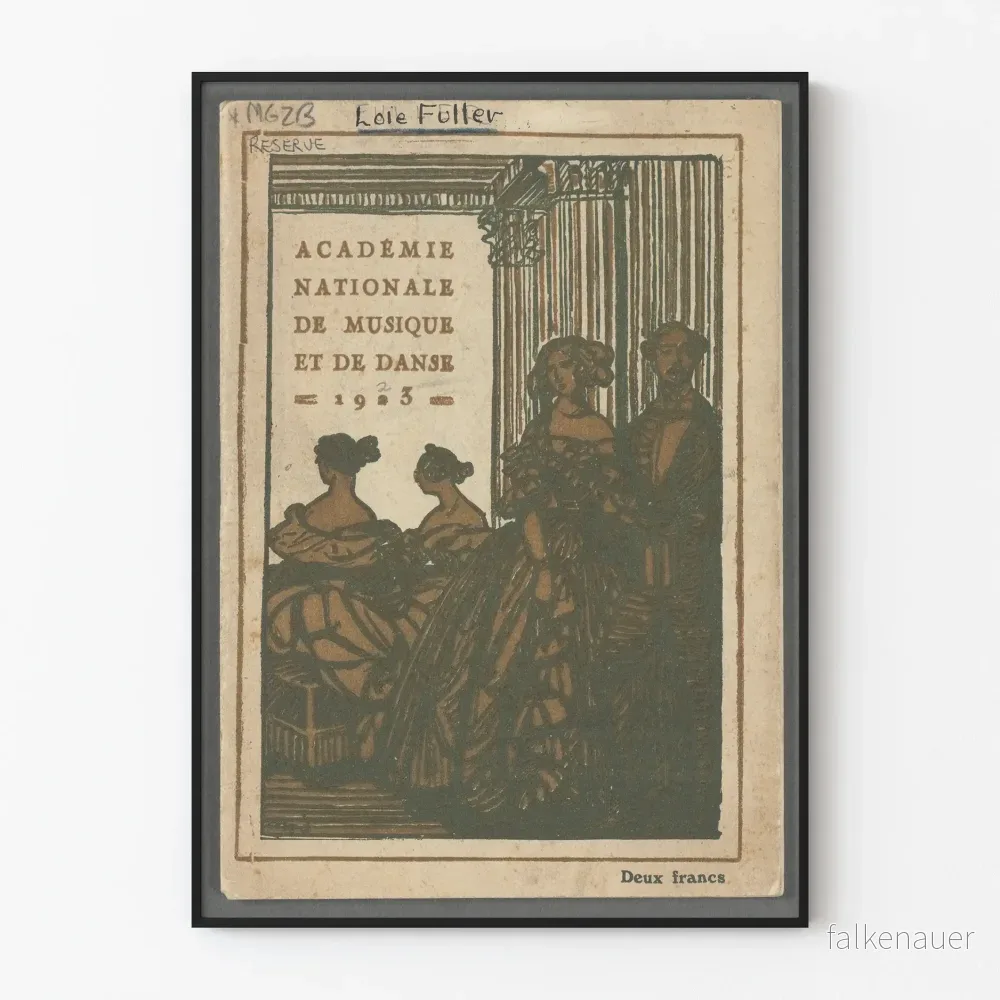 Vintageposter från Nationala Musik- och Dansakademin 1923