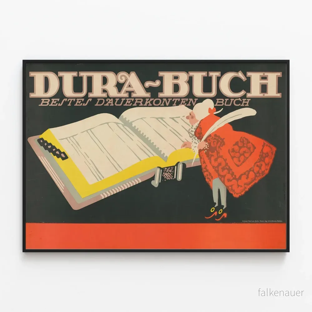 Vintageposter DURA-BUCH Kontinuerlig bokföringsbok