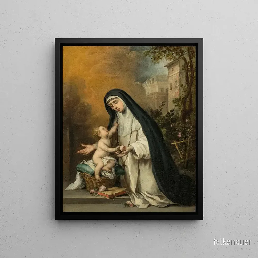 Målning Santa Rosa de Lima – Bartolomé Esteban Murillo | Konsttryck Målning Santa Rosa de Lima – Bartolomé Esteban Murillo | Konsttryck