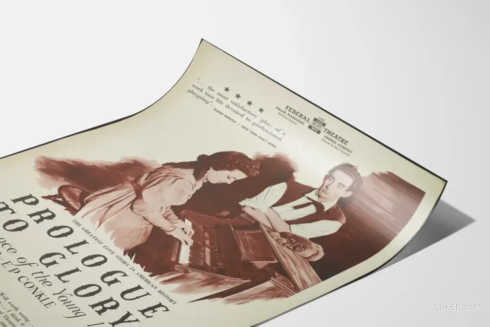 Vintageposter Prologue to Glory - Väggdekoration för teater och historisk romantik - Bild 3