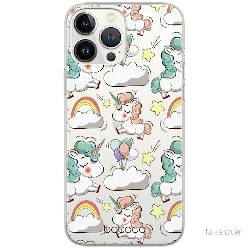 ERT GROUP mobiltelefonfodral för Apple Iphone 13 PRO MAX originalt och officiellt licensierat Babaco mönster Unicorn 001 optimalt anpassad till formen på mobiltelefonen, gedeeltelijk transparant 5903932865820