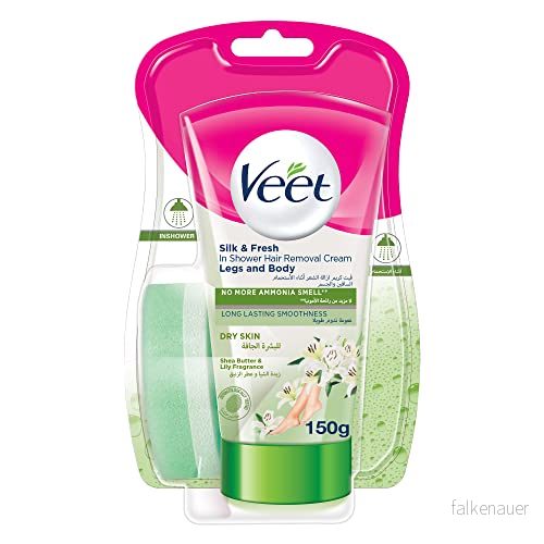Veet dusch hårborttagningskreme silkeslen fräk, 1 x 150 ml tub med svamp 3059944020640